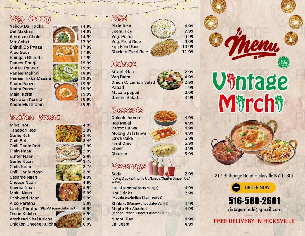 Vintage Mirchi Menu image 2